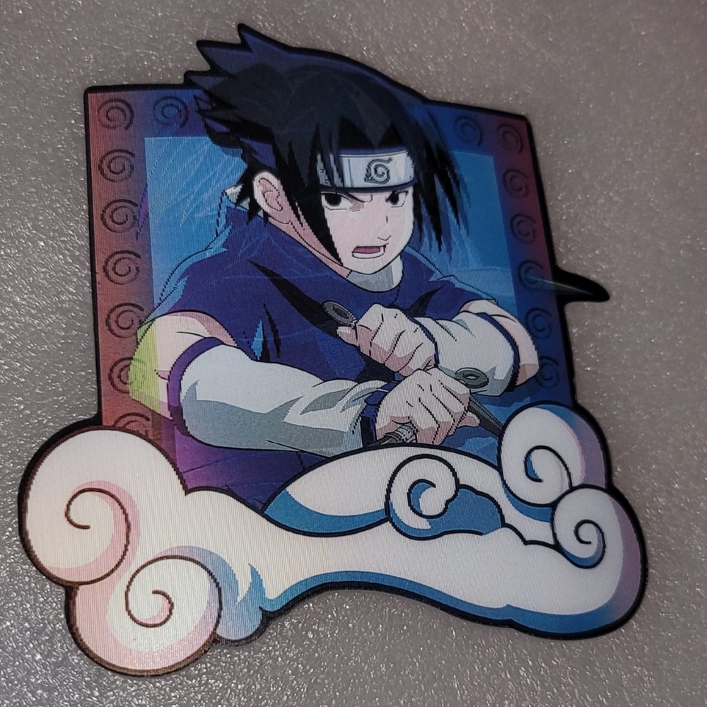 3/$15 Sasuke to Sakura Holographic Lenticular Anime Decal, Waterproof Sticker